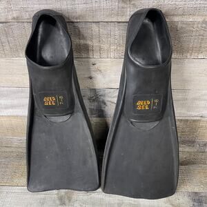 Deep See Scuba Diving Fins Adult Size 7-8 Rubber Snorkel Swim